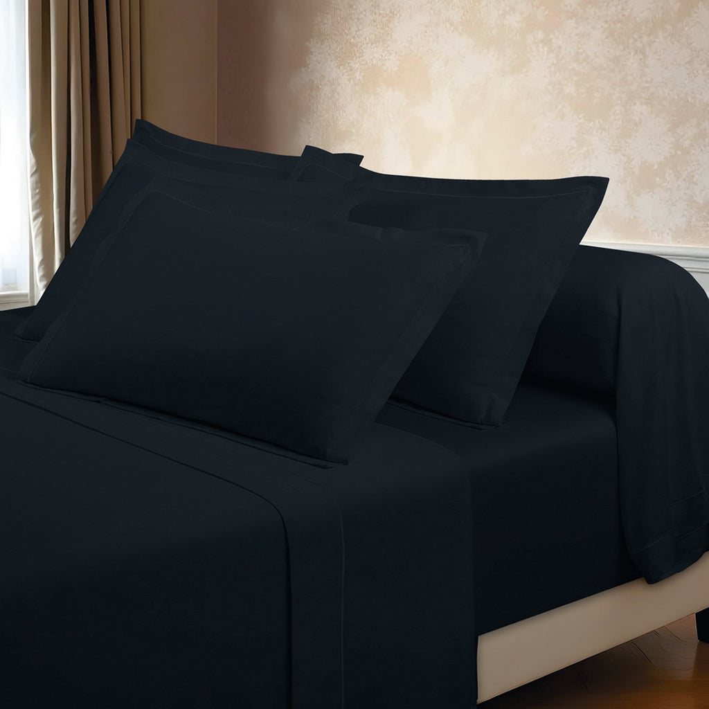 Uni - Ensemble De Draps - Satin De Coton - Blue 11