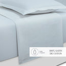 Uni - Ensemble De Draps - Satin De Coton - Vert 01