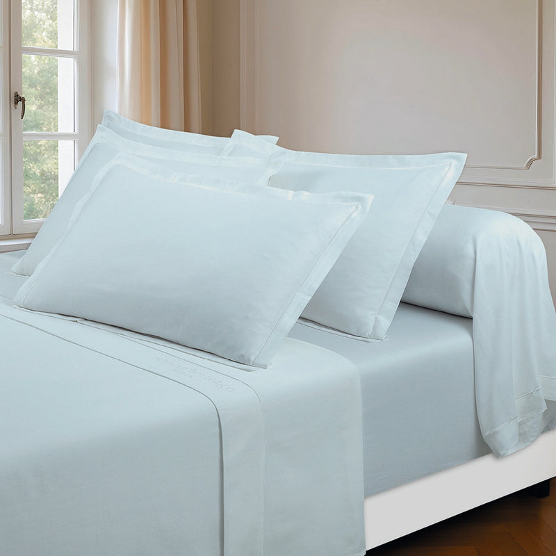 Uni - Ensemble De Draps - Satin De Coton - Vert 01