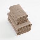Eden - Serviette + Drap De Bain - Coton Peigné Lt - Taupe