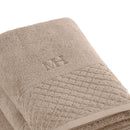 Eden - Serviette + Drap De Bain - Coton Peigné Lt - Taupe