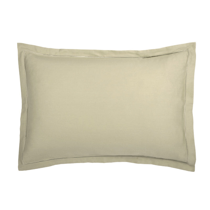 Uni - Taie D'Oreiller - Satin De Coton - Vert 07