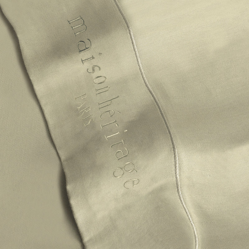 Uni - Drap Plat - Satin De Coton - Vert 07