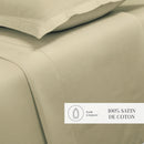 Uni - Drap Plat - Satin De Coton - Vert 07