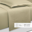 Uni - Ensemble De Draps - Satin De Coton - Vert 07