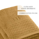 Eden - Serviette + Drap De Bain - Coton Peigné Lt - Jaune Moutarde