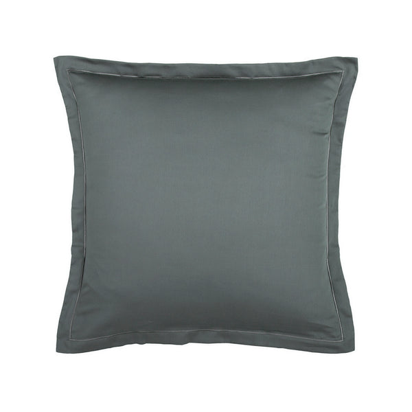 Uni - Taie D'Oreiller - Satin De Coton - Gris 02