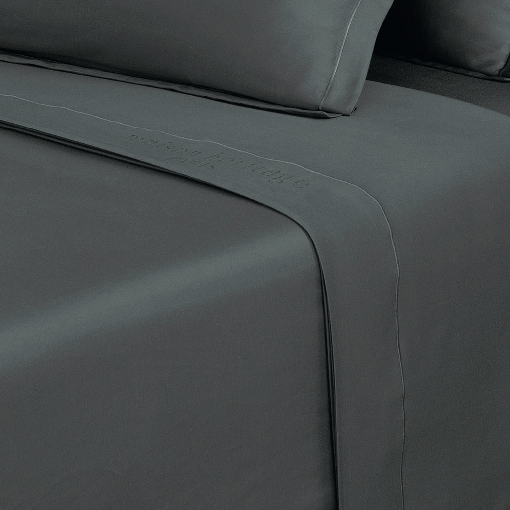 Uni - Drap Plat - Satin De Coton - Gris 02