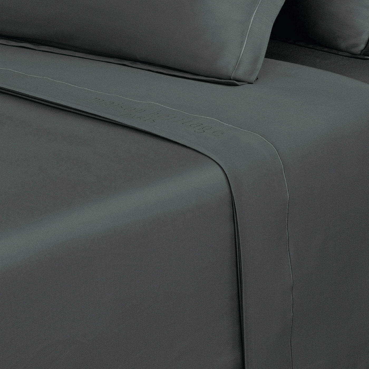 Uni - Drap Plat - Satin De Coton - Gris 02