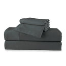 Uni - Ensemble De Draps - Satin De Coton - Gris 02
