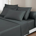 Uni - Ensemble De Draps - Satin De Coton - Gris 02
