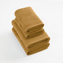 Eden - Set De 2 Serviettes + 2 Draps De Bain - Jaune Moutarde