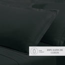 Uni - Taie D'Oreiller - Satin De Coton - Gris 03