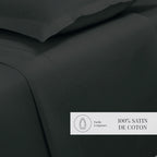 Uni - Drap Plat - Satin De Coton - Gris 03