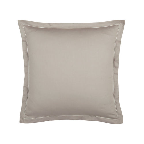 Uni - Taie D'Oreiller - Satin De Coton - Taupe 01