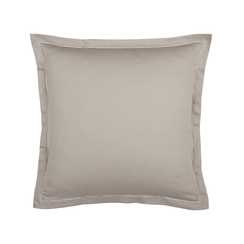 Uni - Taie D'Oreiller - Satin De Coton - Taupe 01