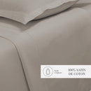 Uni - Drap Plat - Satin De Coton - Taupe 01