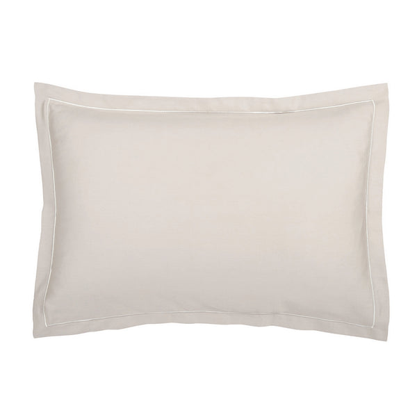 Uni - Taie D'Oreiller - Satin De Coton - Taupe 05