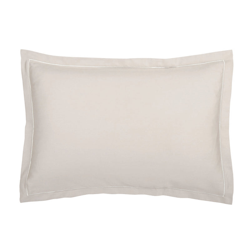 Uni - Taie D'Oreiller - Satin De Coton - Taupe 05