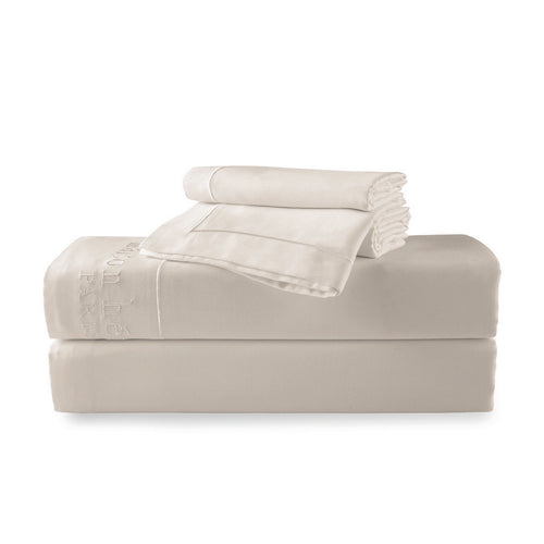 Uni - Ensemble De Draps - Satin De Coton - Taupe 05