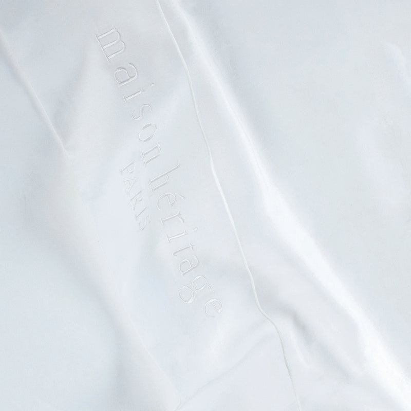 Uni - Drap Plat - Satin De Coton - Blanc 01