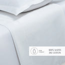 Uni - Drap Plat - Satin De Coton - Blanc 01
