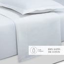 Uni - Ensemble De Draps - Satin De Coton - Blanc 01