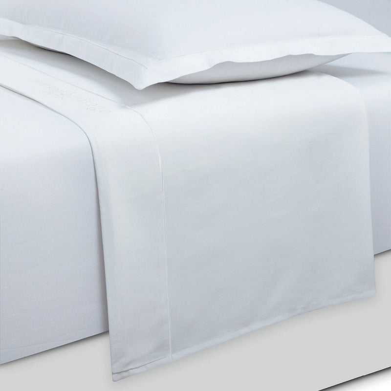 Uni - Ensemble De Draps - Satin De Coton - Blanc 01