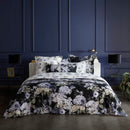 Hortensia - Taie De Traversin - Satin De Coton - Bleu Foncé