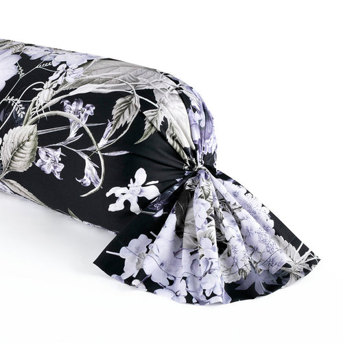 Hortensia - Taie De Traversin - Satin De Coton - Bleu Foncé