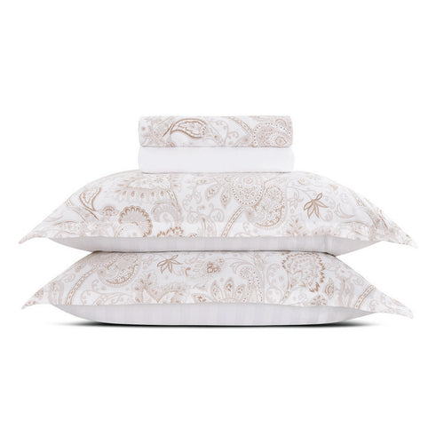 Indienne - Ensemble De Draps - Satin De Coton - Taupe