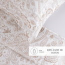 Indienne - Ensemble De Draps - Satin De Coton - Taupe