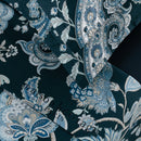 Kashmir - Ensemble De Draps - Satin De Coton - Bleu Foncé