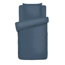 Uni - Housse De Couette + Taie D'Oreiller Gaze De Coton - Blue 14