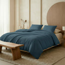 Uni - Taie D'Oreiller Gaze De Coton - Blue 14