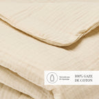 Uni - Couverture Gaze De Coton - Taupe 07