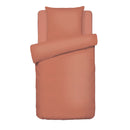 Uni - Housse De Couette + Taie D'Oreiller Gaze De Coton - Terracotta 02