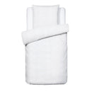 Uni - Housse De Couette + Taie D'Oreiller Gaze De Coton - Blanc 02