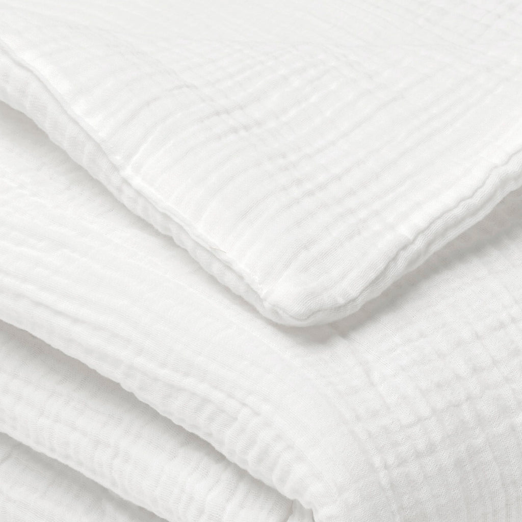 Uni - Couverture Gaze De Coton - Blanc 02