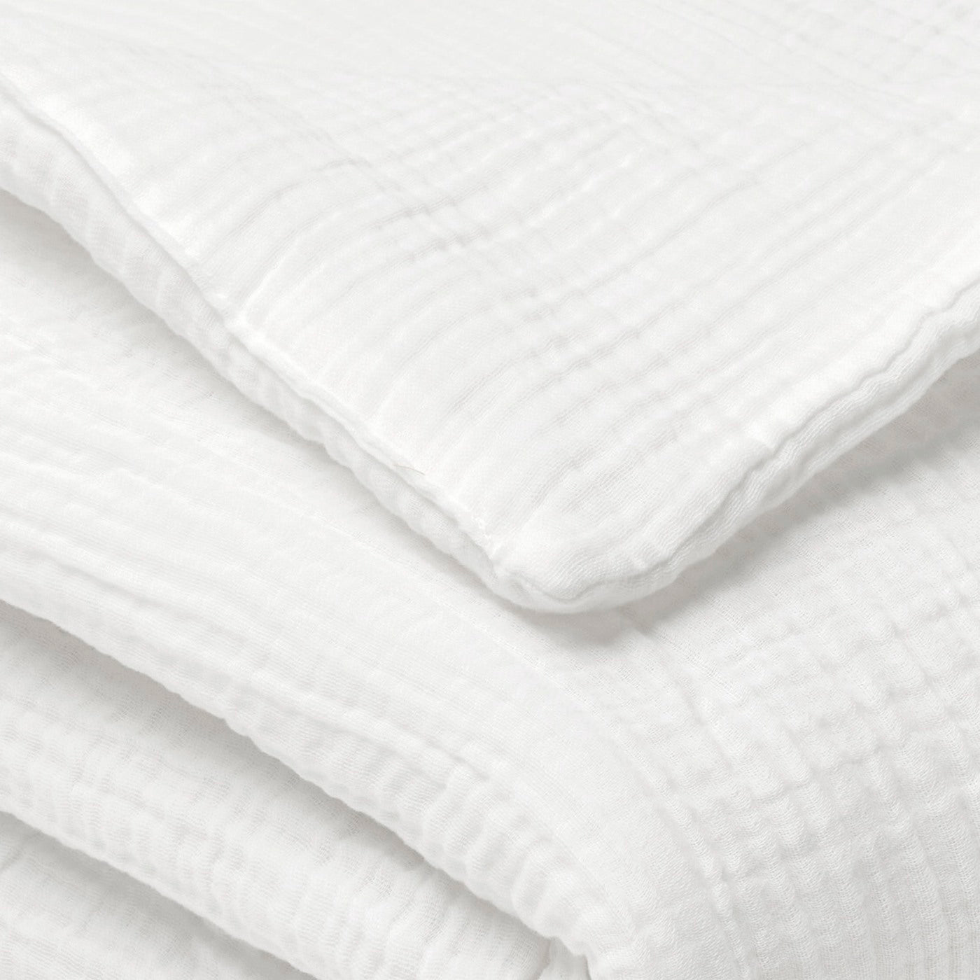 Uni - Couverture Gaze De Coton - Blanc 02