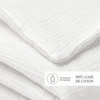 Uni - Couverture Gaze De Coton - Blanc 02