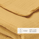 Uni - Couverture Gaze De Coton - Jaune 04