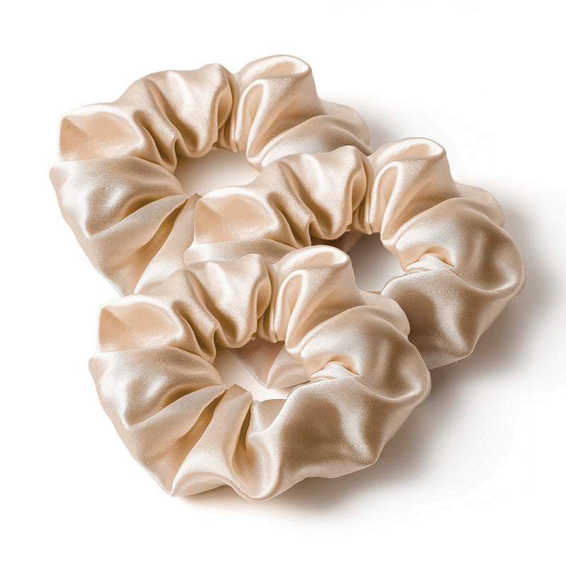 Vespera - Large Chouchou En Soie - Beige