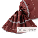 Lioré - Taie De Traversin - Satin De Coton - Bordeaux