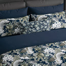 Jardin Orné - Taie D'Oreiller - Satin De Coton - Blue 11