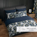 Jardin Orné - Taie D'Oreiller - Satin De Coton - Blue 11