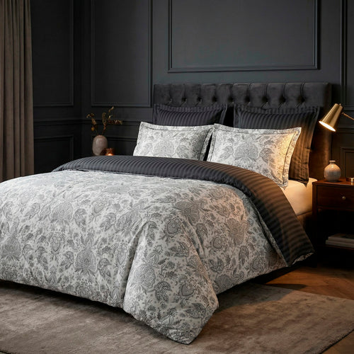 Fleur De Prestige - Housse De Couette + Taie D'Oreiller - Satin De Coton - Beige