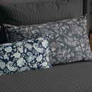 Toile Damassée - Taie D'Oreiller - Satin De Coton - Noir