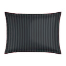 Toile Damassée - Taie D'Oreiller - Satin De Coton - Noir
