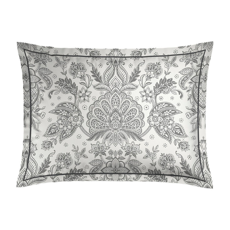 Fleur De Prestige - Taie D'Oreiller - Satin De Coton - Noir